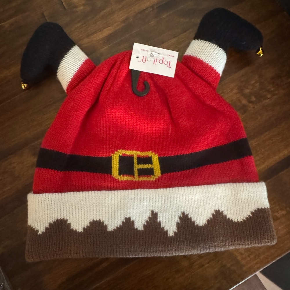 Festive Santa beanie with Elf Ears with bell